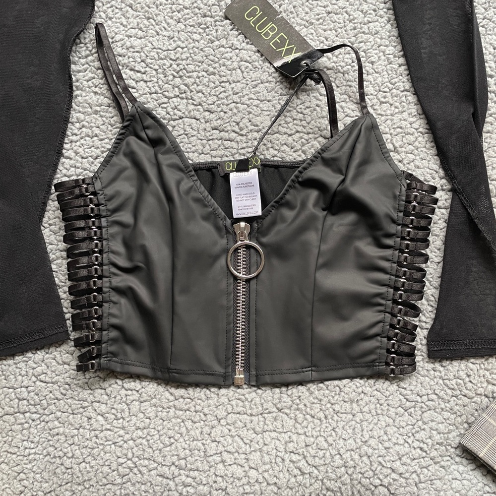 Dolls Kill Lone Raver Strappy Crop Top